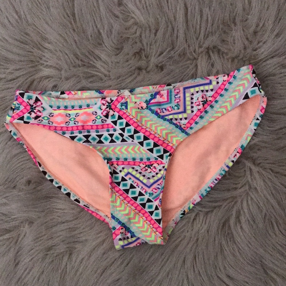 ❤️3X20 OP Women Color Full Geometrical Tribal Print Bikini Bottom | S 3-5